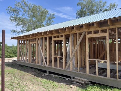 Строительство каркасного дома из доски